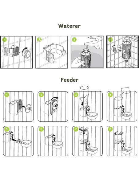 Dispensador Automático de Agua y Comedero Kassiva Verde 0.5L