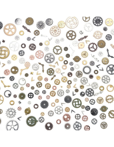 Colgantes Engranajes Steampunk BigOtters 200g - Mezcla de Colores Colgantes Engranajes Steampunk BigOtters 200g - Mezcla de Colores