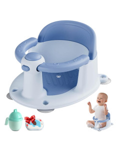 Asiento de Baño para Bebés Azul - Antideslizante y Seguro