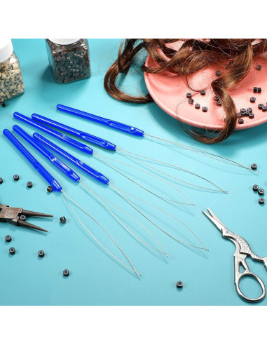 Kit de 10 Herramientas de Aguja para Extensiones de Cabello Zonon