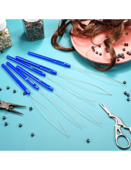 Kit de 10 Herramientas de Aguja para Extensiones de Cabello Zonon