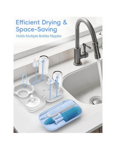 Limpiador Eléctrico de Botellas YASEW 2000mAh Azul