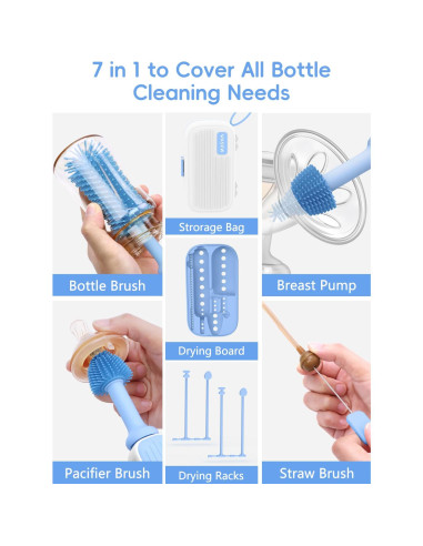 Limpiador Eléctrico de Botellas YASEW 2000mAh Azul