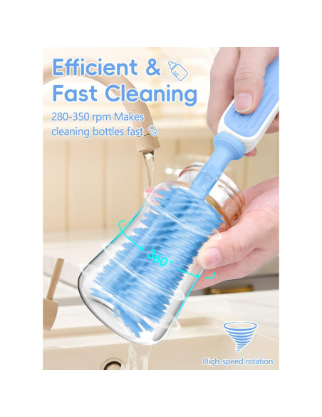 Limpiador Eléctrico de Botellas YASEW 2000mAh Azul