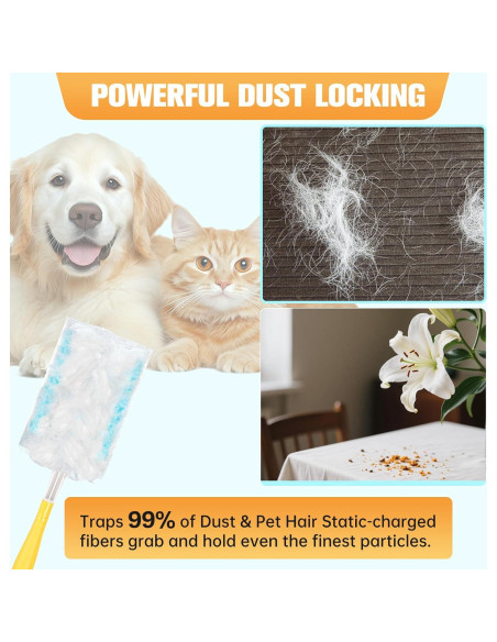 Recargas Duster 50PCS Jenoudar Azul para Swiffer - Limpieza Eficaz