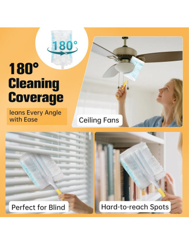 Recargas Duster 50PCS Jenoudar Azul para Swiffer - Limpieza Eficaz