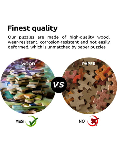 Rompecabezas de Madera 1000 Piezas Mariposa Africana AZYVv