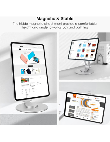 Soporte Magnético Ajustable 360 POQCCT para iPad Pro 12.9"