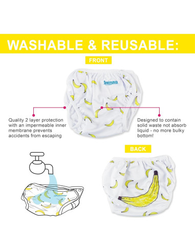 Pañal de Natación Swimava S1 Reutilizable para Bebés 8-14 kg