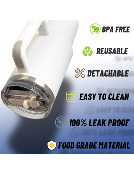 Tapa de Reemplazo Plegable Themuseshome para Vaso Stanley 40oz Tapa de Reemplazo Plegable Themuseshome para Vaso Stanley 40oz