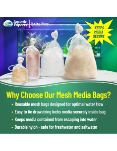 Bolsas de Medios de Acuario Aquatic Experts 150 Micrones 4 Pzas 2