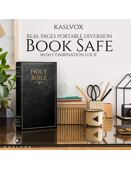 Caja de Libro Falsa KASLVOX Grande con Cerradura de Combinación Caja de Libro Falsa KASLVOX Grande con Cerradura de Combinación