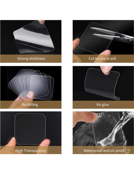 Cinta Doble Cara COUMENO 10 Piezas 6 cm Reutilizable Fuerte