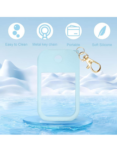 Funda de Silicona Azul para Spray Desinfectante Touchland