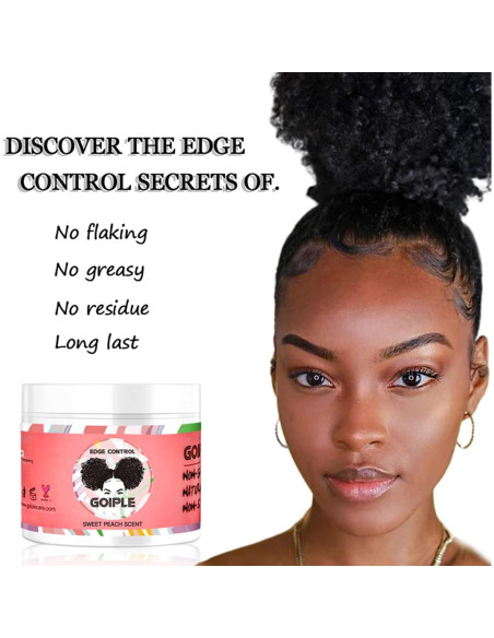 Cera de Control de Bordes Goiple 4oz Durazno Dulce Fijación Fuerte