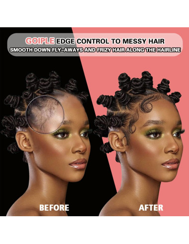 Cera de Control de Bordes Goiple 4oz Durazno Dulce Fijación Fuerte