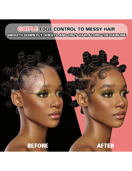 Cera de Control de Bordes Goiple 4oz Durazno Dulce Fijación Fuerte