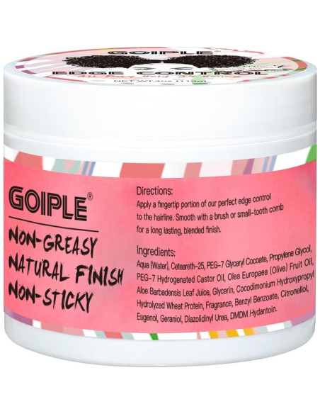 Cera de Control de Bordes Goiple 4oz Durazno Dulce Fijación Fuerte