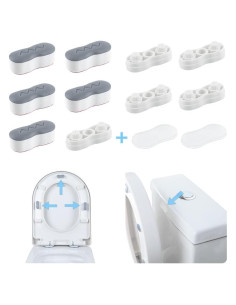 Bumpers para Asiento de Inodoro Xfenvs - Gris, 7 Piezas Ajustables