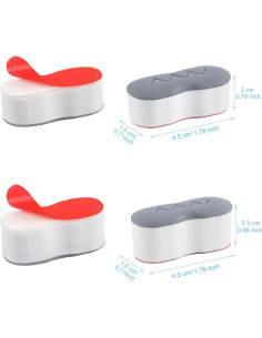 Bumpers para Asiento de Inodoro Xfenvs - Gris, 7 Piezas Ajustables 2