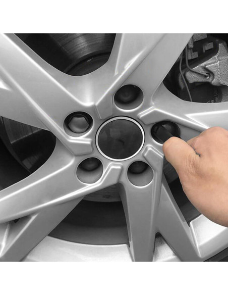 Tapas Centrales de Rueda XUKEY para Audi - 20pcs 25mm Negro