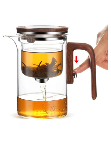 Tetera de Vidrio Enchanti 600ml con Infusor y Colador