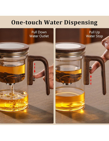 Tetera de Vidrio Enchanti 600ml con Infusor y Colador