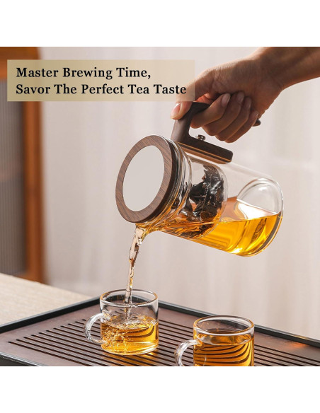 Tetera de Vidrio Enchanti 600ml con Infusor y Colador