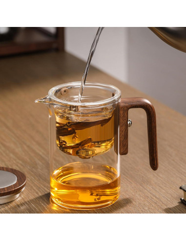 Tetera de Vidrio Enchanti 600ml con Infusor y Colador