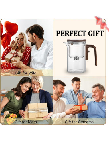 Tetera de Vidrio Enchanti 600ml con Infusor y Colador