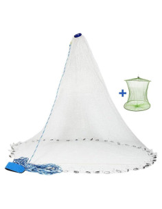 Red de Lanzamiento de Pesca Yeahmart 0.91m Nylon Plegable