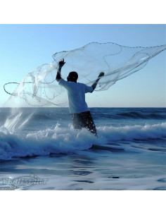 Red de Lanzamiento de Pesca Yeahmart 0.91m Nylon Plegable 2