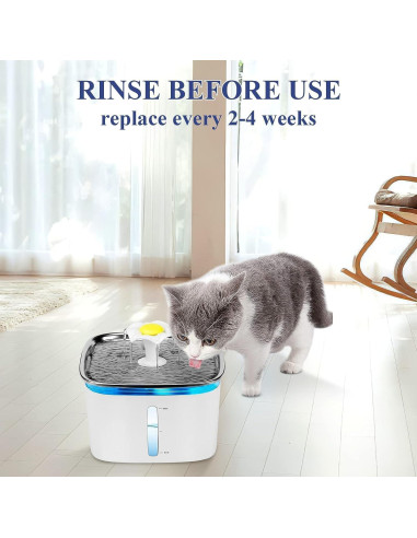 Filtros de Reemplazo para Fuente de Agua para Gatos SHUS 8 Pcs