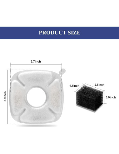 Filtros de Reemplazo para Fuente de Agua para Gatos SHUS 8 Pcs
