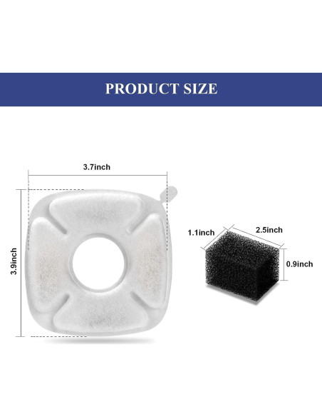Filtros de Reemplazo para Fuente de Agua para Gatos SHUS 8 Pcs