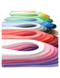 JUYA Juego de Tiras de Papel Quilling 42 Colores Ancho 2 mm