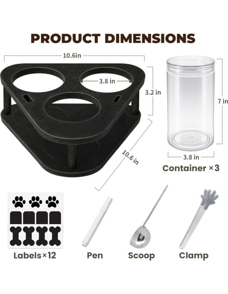 Juego de 3 Contenedores de Almacenamiento Herméticos HOYTAMDAR Juego de 3 Contenedores de Almacenamiento Herméticos HOYTAMDAR