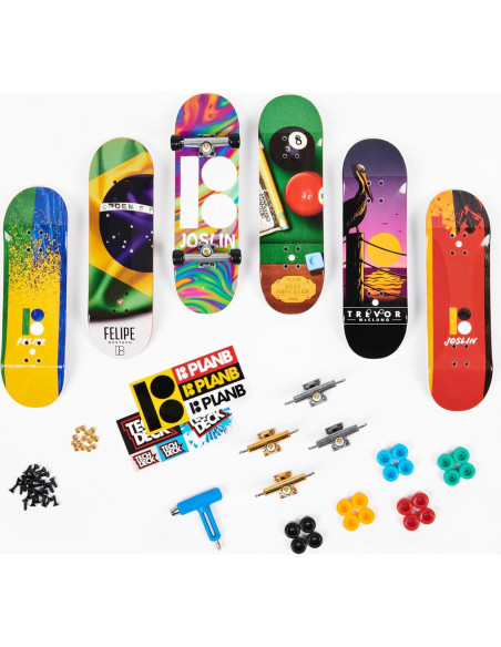 Paquete de Bonificación Tech Deck Fingerboard 6 Tablas Personalizables