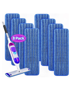 8 Almohadillas de Mopa Reutilizables Ashsajkd para Swiffer 33-38 cm