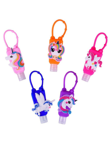 5 Botellas Vacías de Viaje 30ml VHOPMORE con Soporte Silicona