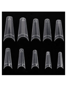 500 Consejos de Uñas Acrílicas Transparentes BTYMS Media Cubierta