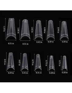 500 Consejos de Uñas Acrílicas Transparentes BTYMS Media Cubierta 2
