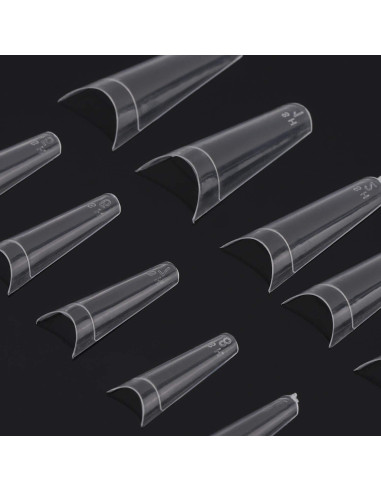 500 Consejos de Uñas Acrílicas Transparentes BTYMS Media Cubierta