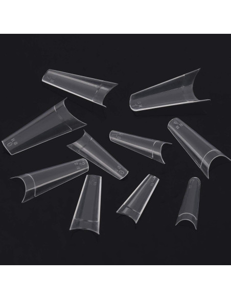 500 Consejos de Uñas Acrílicas Transparentes BTYMS Media Cubierta