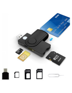 Lector de Tarjetas CAC Aiyingmei 5 en 1 USB Militar DOD