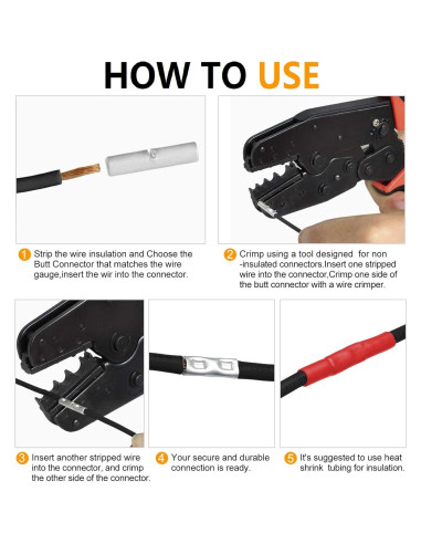 Conectores de Empalme SVAAR 1/0 AWG Cobre Estaño 6 Piezas