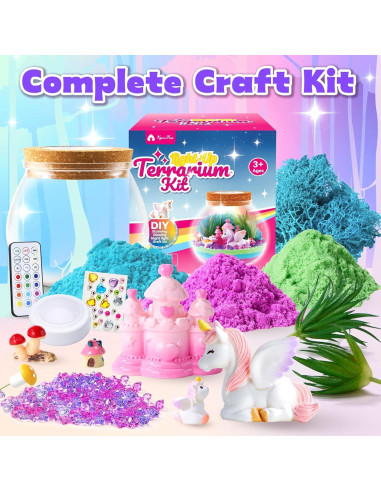 Kit de Terrario Unicornio VigorFun - Manualidades DIY para Niños