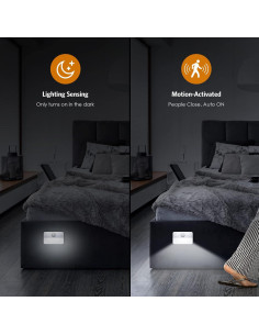 Luz Nocturna JXTZ 2PCS con Sensor de Movimiento Adhesiva 2