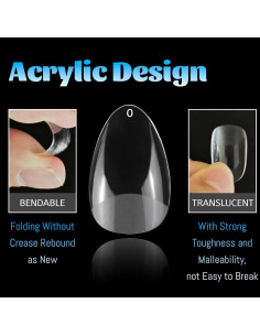 240 Consejos de Uñas de Gel Almendra Cortos Lifextol 2