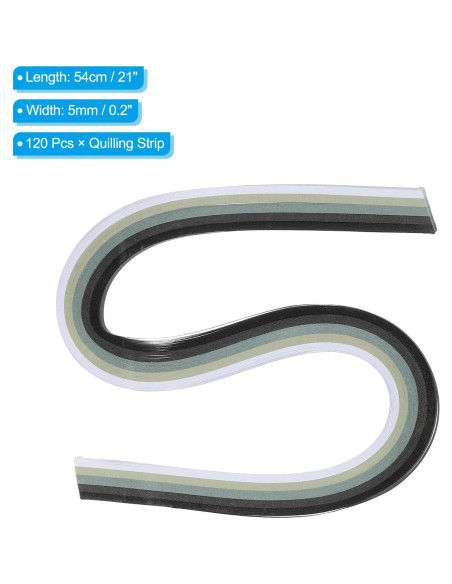 Tiras de Quilling PATIKIL 120pcs Negro 5mm x 53.34cm DIY Tiras de Quilling PATIKIL 120pcs Negro 5mm x 53.34cm DIY